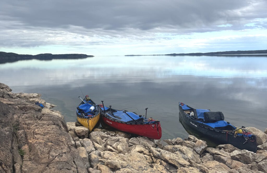 The Centennial Expedition fleet: Nova Craft Canoe Prospectors (2 x 17', 1 x 16') in TuffStuff Expedition